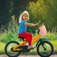 thumbnail image 1 of COMPUKAS 2Pcs Bicycle Basket Front Bag Pink Plastic Multifunctional Design for Kids, 1 of 8
