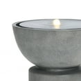 thumbnail image 5 of LuxenHome Gray with Speckled Black Resin Round Bubbler 18.5" Tall Outdoor Fountain with Lights, 5 of 7