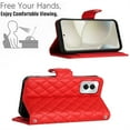 thumbnail image 3 of Allytechgroup Wallet Case for Moto G Power (2025), Luxury PU Leather Shockproof Protective Flip Cover for Women Girls, Kickstand Folio Case with Card Slots Holder Wrist Strap Lanyard, Red, 3 of 5
