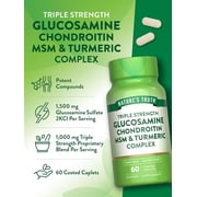 Glucosamine Chondroitin MSM Complex | 60 Caplets | Triple Strength | by Natures Truth