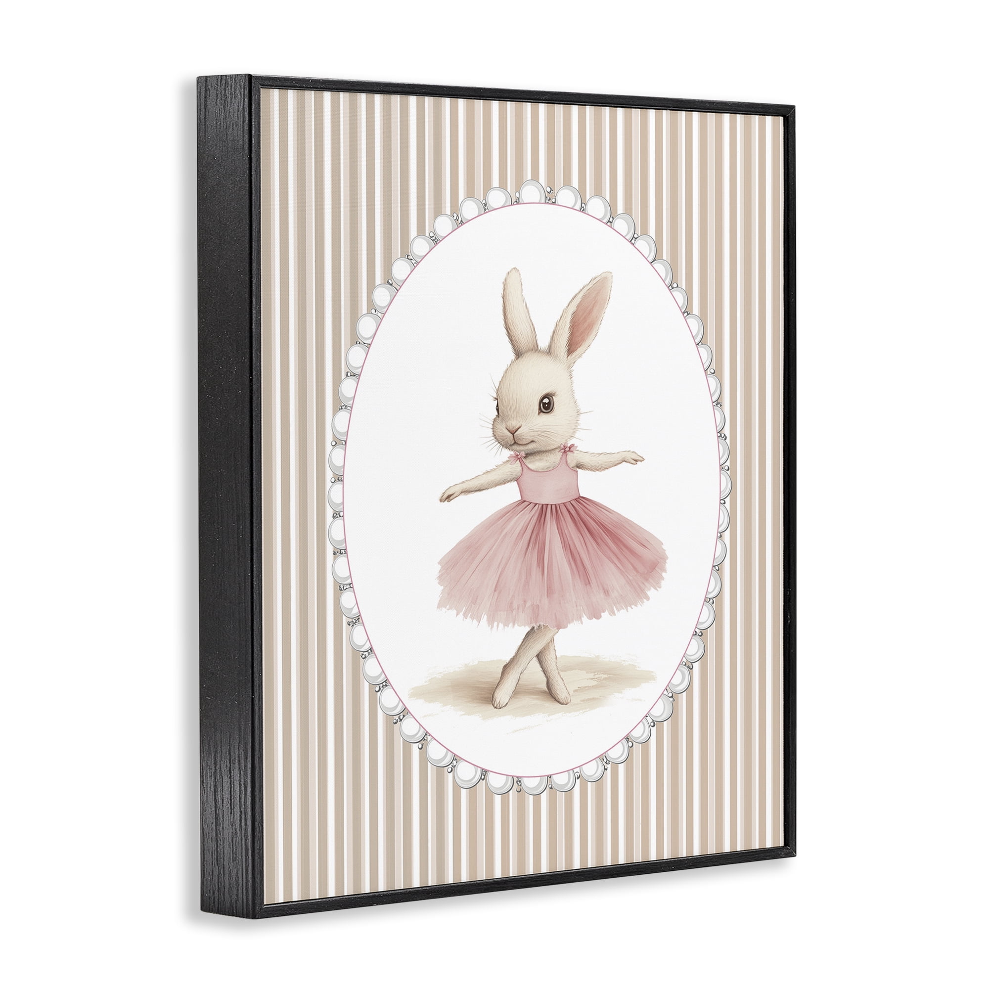 Stupell Industries Woodland Dancer Bunny Black Framed Giclee Art, design by Christine Simpson Art