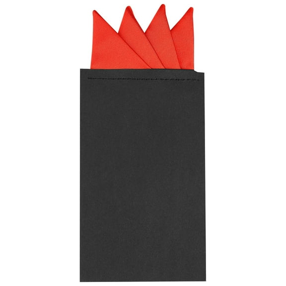INSPIRE CHIC Men's Pocket Squares PreFolded Triangles On Card Suit Handkerchief Red One Size
