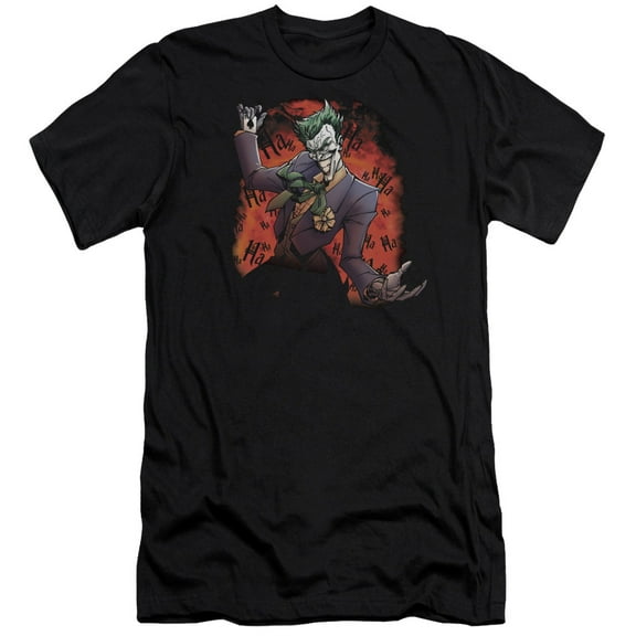 Batman Jokers Ave Premium Canvas T-Shirt Adult Slim Fit 30/1 Black
