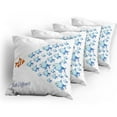 thumbnail image 5 of Ambesonne Saying Throw Pillow Cover 4 Pack, Think Differently Words, 18", Orange Blue, 5 of 7