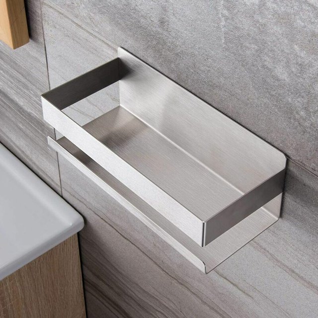 Autoadhesivo Ducha Caddy Sin Perforación Ducha Caddy Estante de Baño SUS304 Acero Inoxidable esquí esquí Gafas de esquí