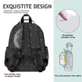 thumbnail image 5 of Astral Moon Waterproof Backpack - Spine-Protecting Travel Daypack for Students, Gothic Cosmic Theme, 5 of 5