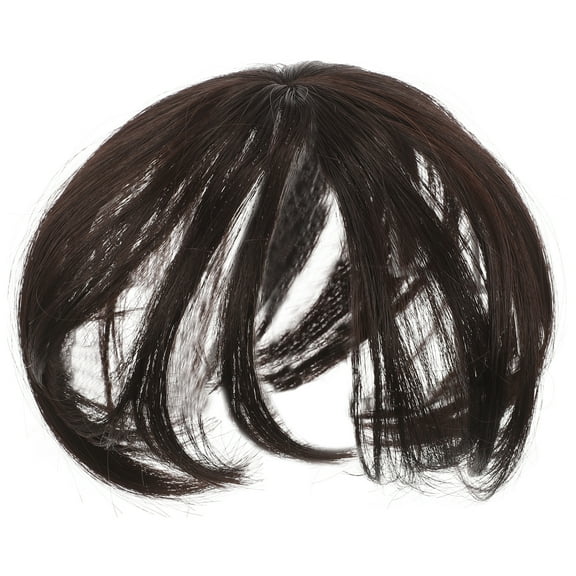 Black Chemical Fiber Hairpiece Wiglet for Women with Clips for Decoration 6.5 Inches