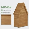 thumbnail image 7 of MCombo Waterproof Wooden Garden Storage Shed, 82.7" x 47.2" x 28.7", Natural, 7 of 7