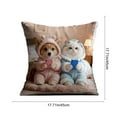 thumbnail image 3 of Valentine'S Day Decoration-Valentine'S Day Throw Pillows With A Pair Of Cute Cats/Dogs,Colorful Valentine'S Day Throw Pillow Cover,18 X 18 Inch Anniversary Wedding Cushion Case Decor For Sofa Couch, 3 of 6