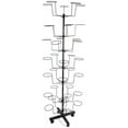 thumbnail image 3 of MONIPA Black Hat Cap Display Retail Rotating Metal Stand Hanger Rack Space Saver Black, 3 of 7