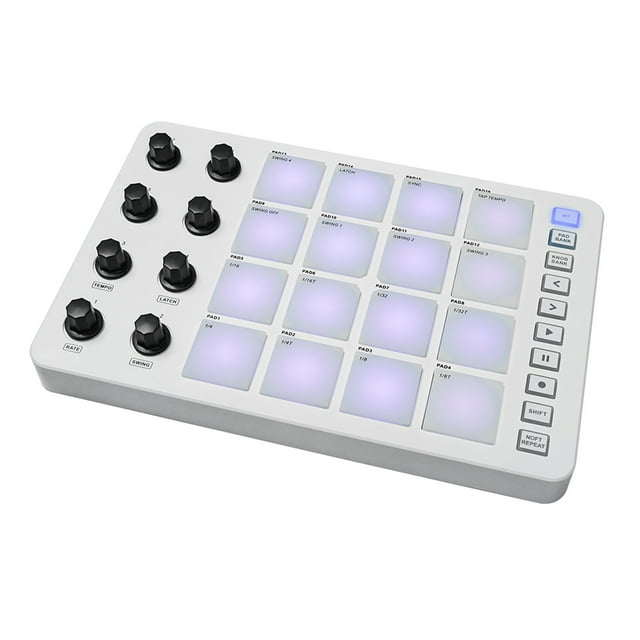 MIDI Controller Strike Pad RGB Backlight MIDI Keyboard BT Connection Low Latency 3.5mm Output Interface