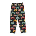 thumbnail image 6 of Uemuo Retro Video Game Pattern Women's Wide Leg Palazzo Lounge Pants with Pockets Light Weight Loose Comfy Casual Pajama Pants-X-Large, 6 of 9