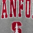 thumbnail image 4 of Men's Colosseum Heather Gray Stanford Cardinal Arch & Logo Crew Neck Sweatshirt, 4 of 4