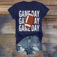 thumbnail image 2 of Charmgo Haut pour Femmes Tendance T-Shirts Jour de Match T-Shirt Imprimé 2D pour Femmes Manches Courtes Col Rond T-Shirt Mode Léger Doux Tenue Décontractée Vêtements pour Femmes Football Marine TTG, 2 of 4