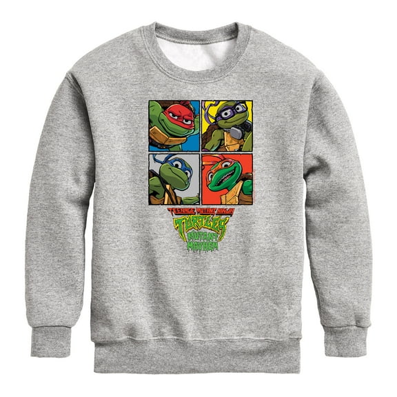 Teenage Mutant Ninja Turtles Mutant Mayhem - Mutant Mahem Grid - Toddler & Youth Crewneck Fleece Sweatshirt