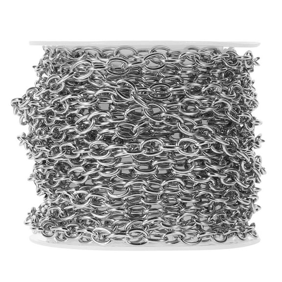 HEMOTON Chain Links for Jewelry Making Small 5X4.2CM Silver