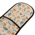 thumbnail image 2 of Dailycode Double Sided Oven Mitt with Loop Heat Resistant Kitchen Long Potholders 7" x 35" Shells Starfish Seaweed, 2 of 6