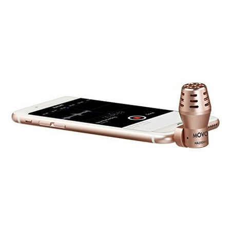 Microphone For Ipad 2 Movo MA200 Omni-Directional Calibrated TRRS Condenser Microphone for Apple iPhone, iPod Touch, iPad (Rose Gold) ()