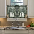 thumbnail image 2 of Yayeee Kitchen Curtains Tier Pair Light Filtering 27"x36" Rod Pocket Short Cafe Window Panel, Cute Ghosts Playing, 2 of 7