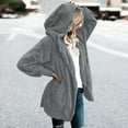 thumbnail image 7 of FRSASU Women'S Plus Size Coat ,Oversized Open Front Hooded Draped Pockets Cardigan Coat, 7 of 7