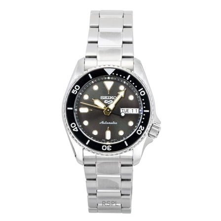 Seiko 5 Sports SKX Street Stonewash Stainless Steel Black Dial Automatic SRPL79K1 100M Men's Watch
