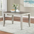 thumbnail image 3 of Abacus Two-tone Smokey Alabaster and Brown 9-piece Counter Dining Set, 3 of 11