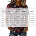 thumbnail image 3 of CLOISE Womens Short Sleeve Shirts Plus Size Christmas Snowflake Crew Neck Pullover Short Sleeve Tee Tops Slim Festive Holiday Photos Clothing L, 3 of 6