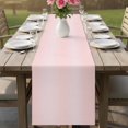 thumbnail image 4 of Pink Ombre Table Runner 72 Inches, Farmhouse Pink Gradient Color Aesthetic Bed Runner Dresser Scarves Tabletop for Indoor Outdoor Parties/Ceremony/Banquet, 18" x 72", 4 of 9