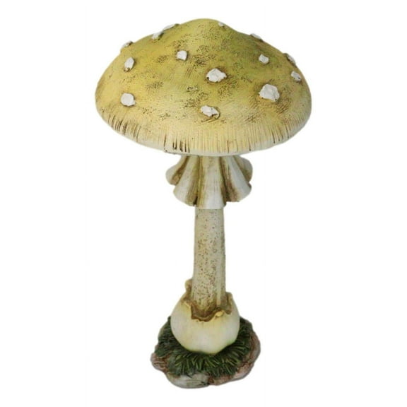 Enchanted Fairy Garden Yellow Pillar Toadstool Mushroom Home Decor Figurine