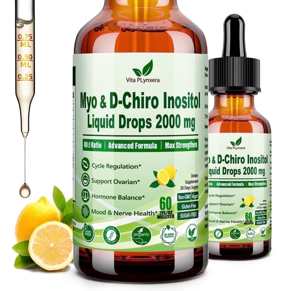 VitaPLynxera Myo & D-Chiro Inositol Blend 40:1 Ratio - Dietary Supplement for PCOS & Ovarian Health Support - Vegan, Non-GMO Powder