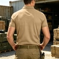 thumbnail image 6 of BRANROY Mens Tactical Work Short Sleeve - Work Shirts for Men, Father's Day Gift Idea, Casual Summer Shirt, Breathable Relaxed Short Sleeve shirt,Khaki,S, 6 of 7