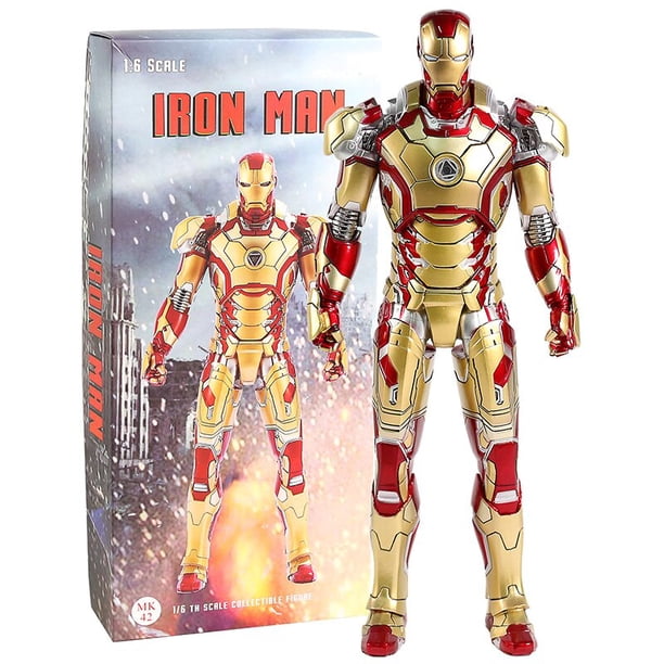 Figura coleccionable de Iron Man 2, Mark VI Bros6/Mark IV Bros4, escala 1/6, juguete en miniaturaCaja MK42 zhangyuxiang unisex