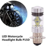 Usee LED Motorcycle Headlight Bulb P15D H6M Hi Lo Beam 100W 1000LM Extremely Bright White for Yamaha Suzuki Kawasaki