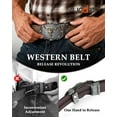 thumbnail image 4 of SUOSDEY Men's Ratchet Western Belts for Women Cowboy Cowgirl Leather Belt for Jeans Pants Christmas with Gift Box, 4 of 8