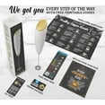 thumbnail image 6 of Zulay Kitchen Milk Frother Handheld Easy-to-Grip Hand Mixer Electric - Twister-Design White/Gold, 6 of 7