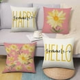 thumbnail image 3 of 1PC Pillow Cover 18x18 Inch, Watercolor Daisy Throw Pillow Covers, Hello Sunshine Summer Outdoor Decor Cushion Case Decoration for Home Couch Chair Sofa, 3 of 6