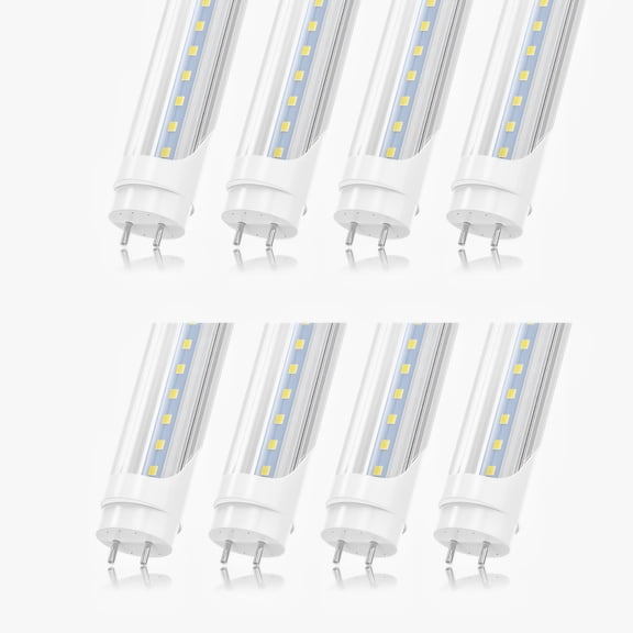 JESLED T8 LED Bulbs 2FT 9W Clear Cover 6000K Cool White , 8 Pack