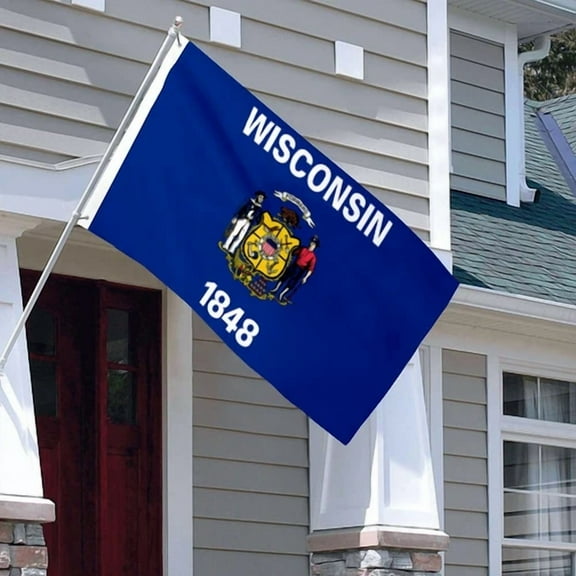 STARLIGHT- New Wisconsin 3X5Ft Flag New Superior Quality Fade Resist Flag Us Seller