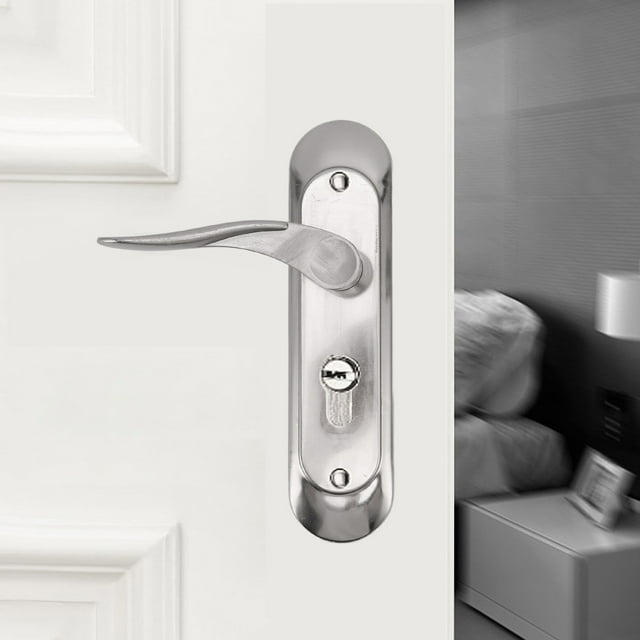 Poignée Intérieure de Porte, Levier de Passage en Acier Inoxydable Durable pour Salle de Bain