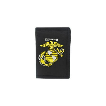 U.S. MILITARY MERCHANDISE Nylon Wallet with Marines Insignia Patch WL0015