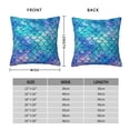 thumbnail image 2 of Mermaid Scales Fish Scale Blue Decorative Throw Pillow Cases Square Cushion Cover Pillowcases for Couch Bed Living Room 22x22, 2 of 6