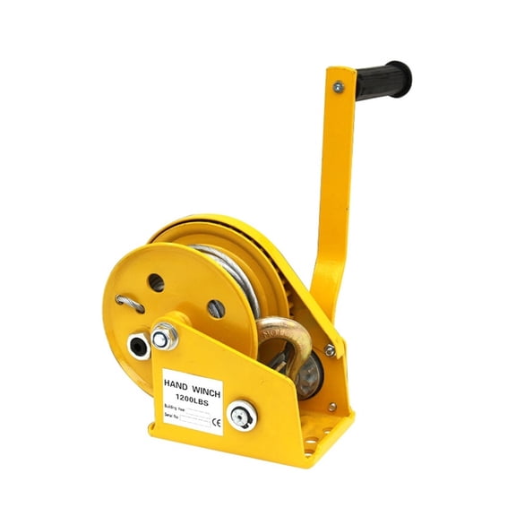 Hand Winch,1200LBS Self-locking Hand Winch Stainless Steel Boat Windlass Truck Auto Manual Lifting Hoist ,Outstanding Load Capacity