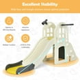 thumbnail image 6 of Costway 6-In-1 Large Slide for Kids Toddler Climber Slide Playset w/ Basketball Hoop Yellow, 6 of 11