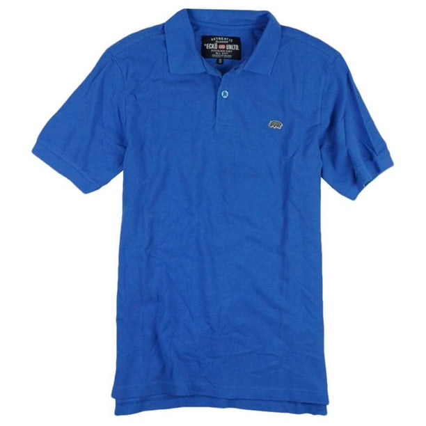 Ecko Unltd. Polo de rugby de color sólido Wallburner para hombre, azul, pequeño