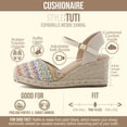 thumbnail image 3 of Cushionaire Tuti Platform Espadrilles for Women, Multicolor Woven Closed Toe Wedge Sandals with Adjustable Ankle Strap and Cushioned Footbed, 3 of 23