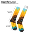 thumbnail image 2 of Fuzoiu Golden Sunflower in Blue Print Adult Stockings,Crew Socks,Unisex Fashion Socks, Casual Sports Socks,Comfortable Crew Socks for Everyday Wear and Sports, 2 of 6