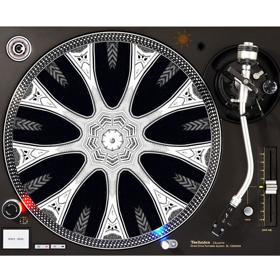 KuzmarK™ 12" DJ Turntable Slipmat - Space Spoke