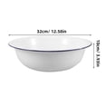 thumbnail image 2 of OUNONA Porcelain Fruit Basin Enamel Bowl For Laundry Kitchen Use 1Set, 2 of 8