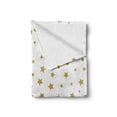 thumbnail image 2 of Star Soft Flannel Fleece Throw Blanket, Stars Pattern Illustration Creative Birthday Bachelorette Themed Print, Cozy Plush for Indoor and Outdoor Use, 50" x 70", Yellow and White, by Ambesonne, 2 of 6