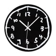 thumbnail image 1 of Reloj de pared acrílico minimalista, sencillo, silencioso, elegante y versátil. Negro, 1 of 9